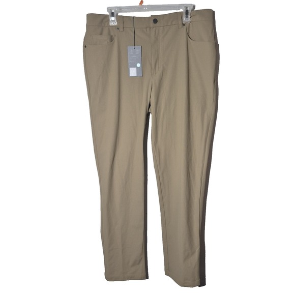 Vrst Limiless Pant Mens 36x33 (T36x34) Stone Athletic Four Way Stretch - Picture 1 of 8